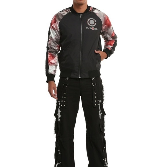 DC Comics Justice League Cyborg Bomber Jacket. Size M - Picture 9 of 11